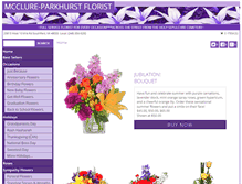 Tablet Screenshot of mcclureflorist.net